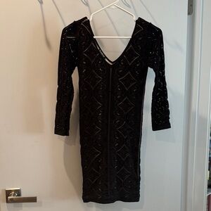 bebe Black Long Sleeve Dress
